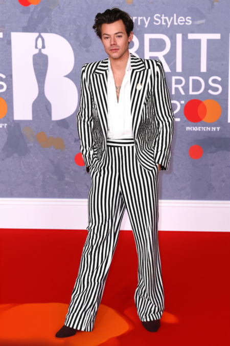 Harry Styles Shines in Custom Chanel at Brit Awards